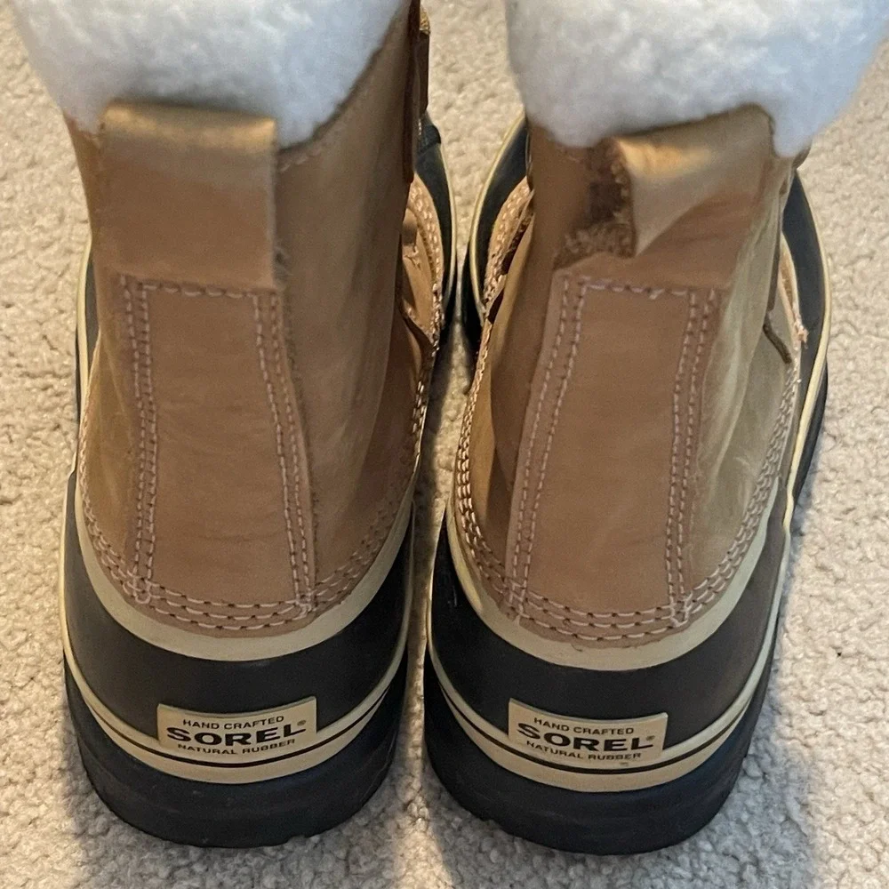 Men's SOREL Caribou Waterproof Insulated Winter Boots,‎ 1002871 /Buff   Size 8